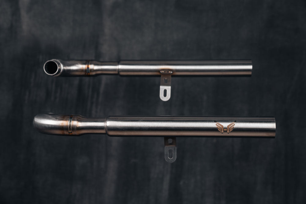 triumph bobber drag pipes