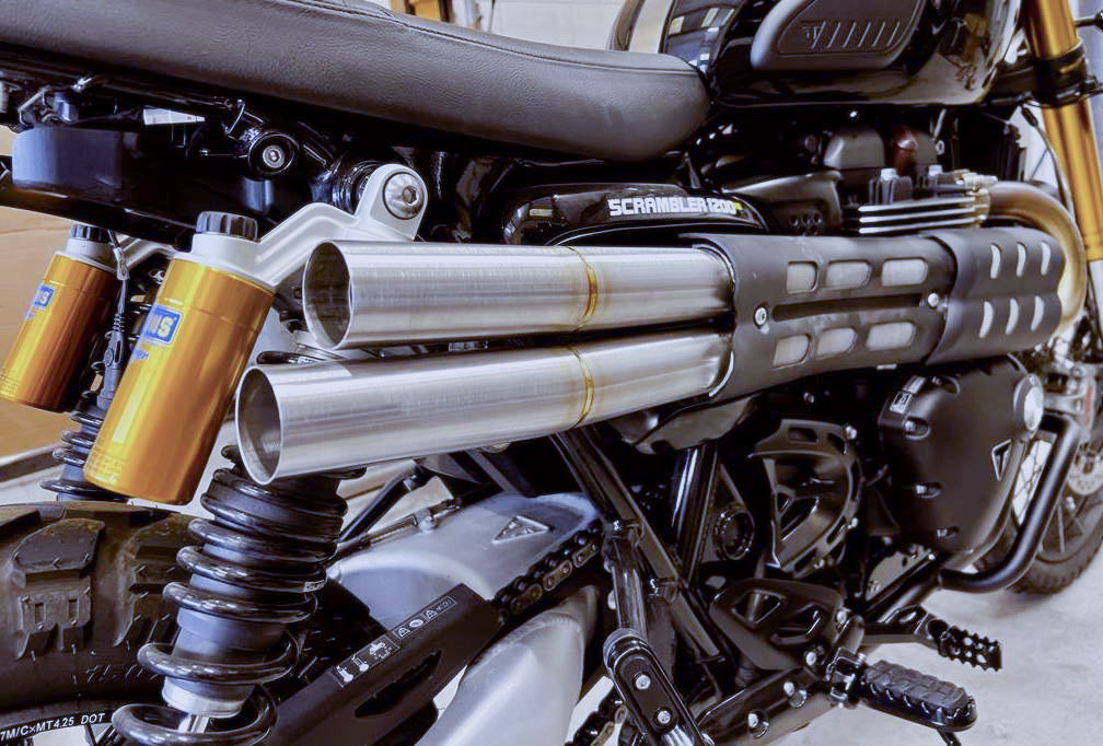 Triumph Scrambler 1200 Raw Straight Cut Edge slip-ons – Hitchcox ...